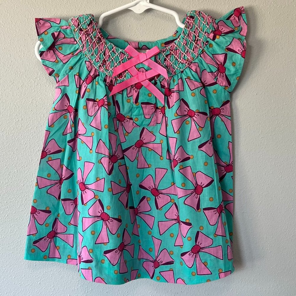 Lola Et Moi Baby Girl Bow Design Dress Size 6M  NWT!